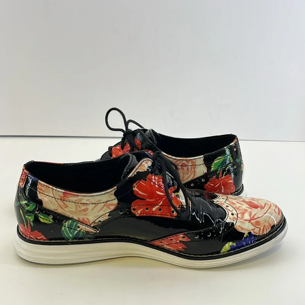 Cole Haan Original Grand w/ Tip Floral Print Lace-Up Oxford Shoes Women’s size 7 - Picture 7 of 16